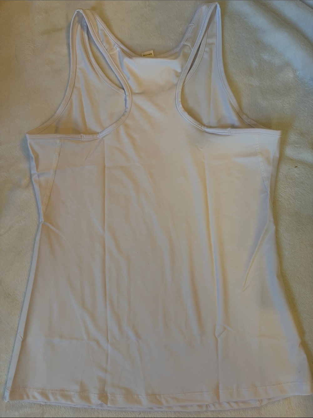 Women’s White Racerback Performance Tank Top - Picture 2 of 5